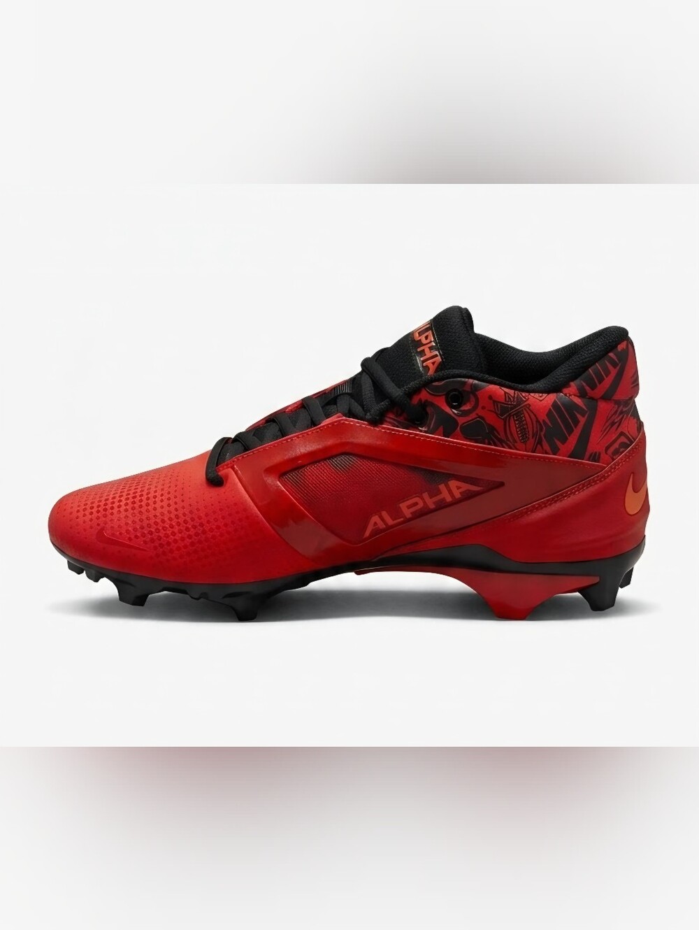 Nike Alpha Menace 4 Pro NRG Size 11.5 Mens Picante Red/Black Football Cleats NEW